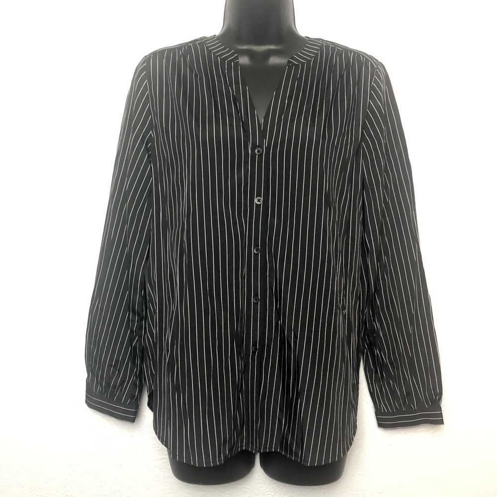 ANN TAYLOR long sleeve button down business dress shirt blouse New with tag Md P